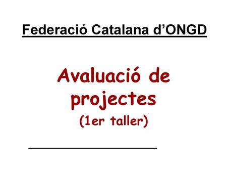 Federació Catalana d’ONGD