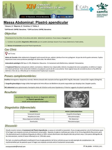Massa Abdominal: Plastró apendicular