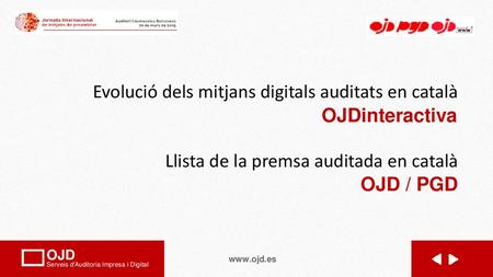 Evolució dels mitjans digitals auditats en català