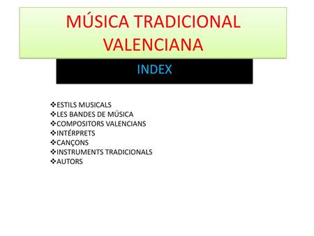 MÚSICA TRADICIONAL VALENCIANA