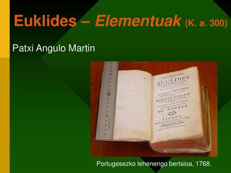 Euklides – Elementuak (K. a. 300)