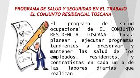 PROGRAMA DE SALUD Y SEGURIDAD EN EL TRABAJO