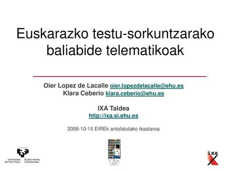 Euskarazko testu-sorkuntzarako baliabide telematikoak