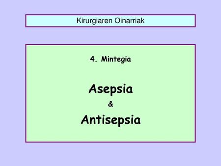 Kirurgiaren Oinarriak