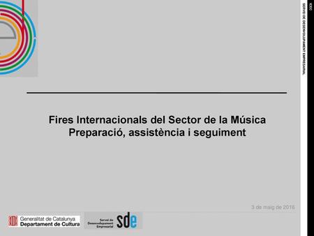 Introducció: Models i principals fires internacionals