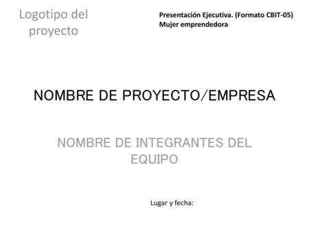 NOMBRE DE PROYECTO/EMPRESA