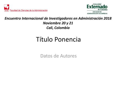 Encuentro Internacional de Investigadores en Administración 2018