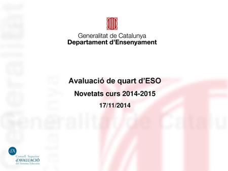 Avaluació de quart d’ESO