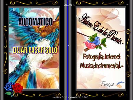 Musica:Instrumental.- sábado, 01 de diciembre de 2018 ……