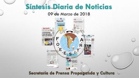 Síntesis Diaria de Noticias Secretaria de Prensa Propaganda y Cultura