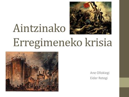 Aintzinako Erregimeneko krisia