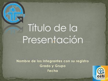 Título de la Presentación