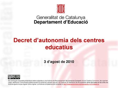 Decret d’autonomia dels centres educatius