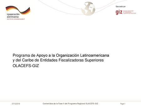 Contenidos de la Fase II del Programa Regional OLACEFS-GIZ