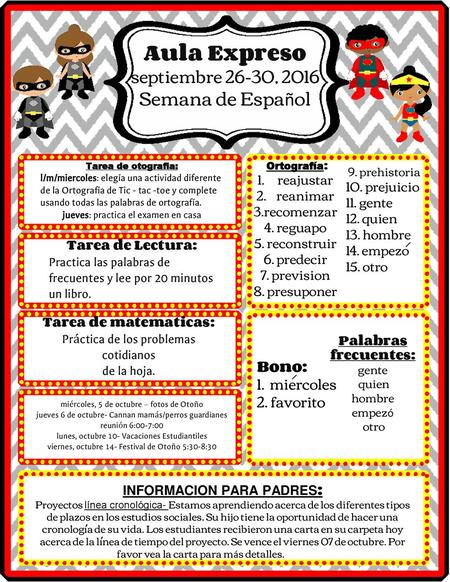 INFORMACION PARA PADRES: