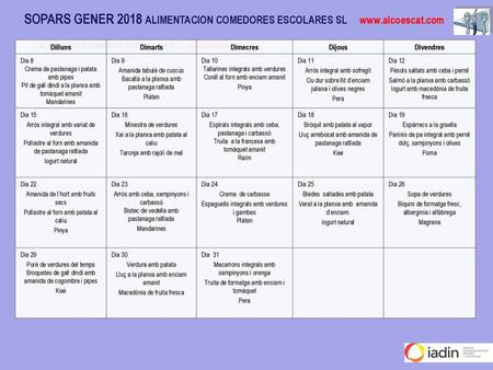 ALIMENTACION COMEDORES ESCOLARES SL