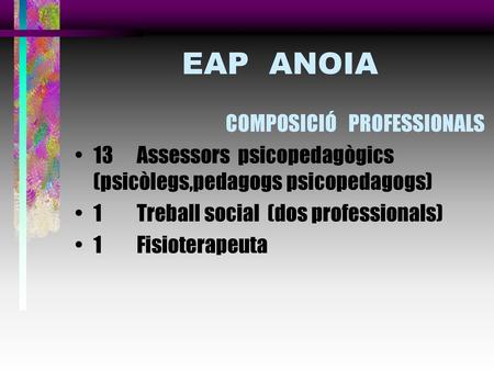 EAP ANOIA COMPOSICIÓ PROFESSIONALS