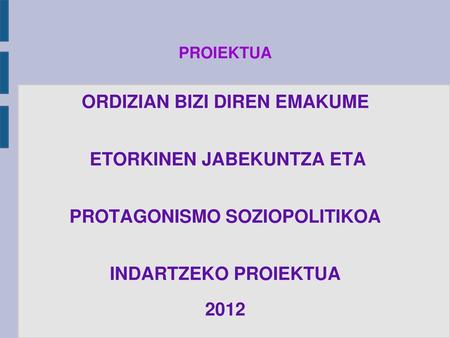 ORDIZIAN BIZI DIREN EMAKUME