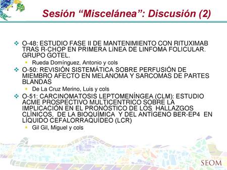 Sesión “Miscelánea”: Discusión (2)