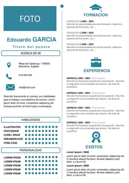 FOTO Edouardo GARCIA FORMACION EXPERIENCIA EXISTOS Título del puesto