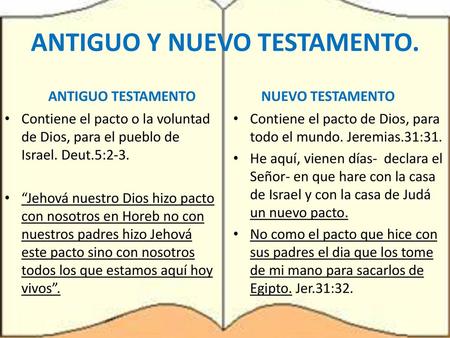ANTIGUO Y NUEVO TESTAMENTO.