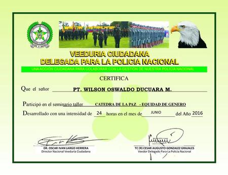 DELEGADA PARA LA POLICIA NACIONAL