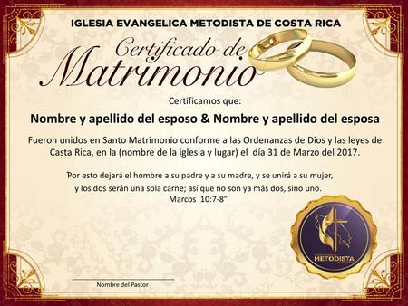 Nombre y apellido del esposo & Nombre y apellido del esposa