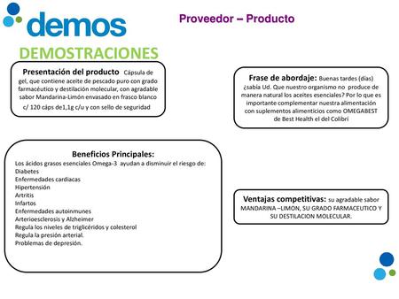 Beneficios Principales: