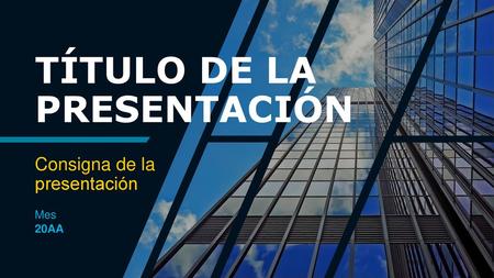 TÍTULO DE LA PRESENTACIÓN