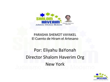 Director Shalom Haverim Org New York