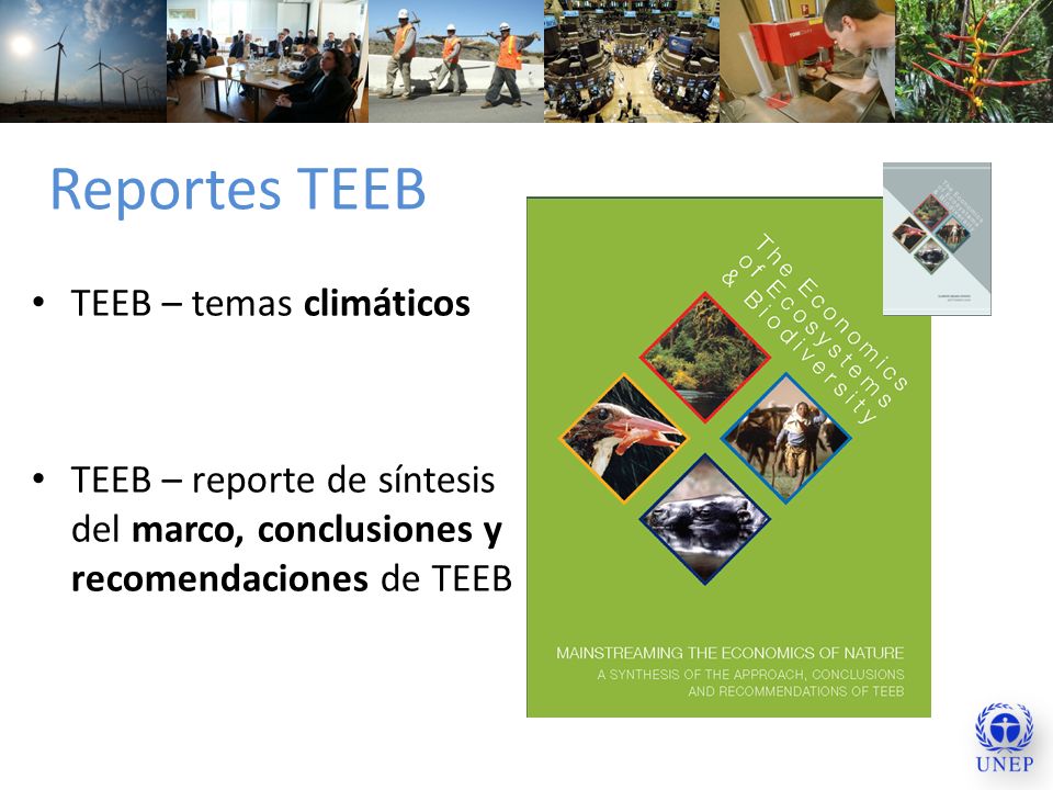 Reportes TEEB TEEB – temas climáticos