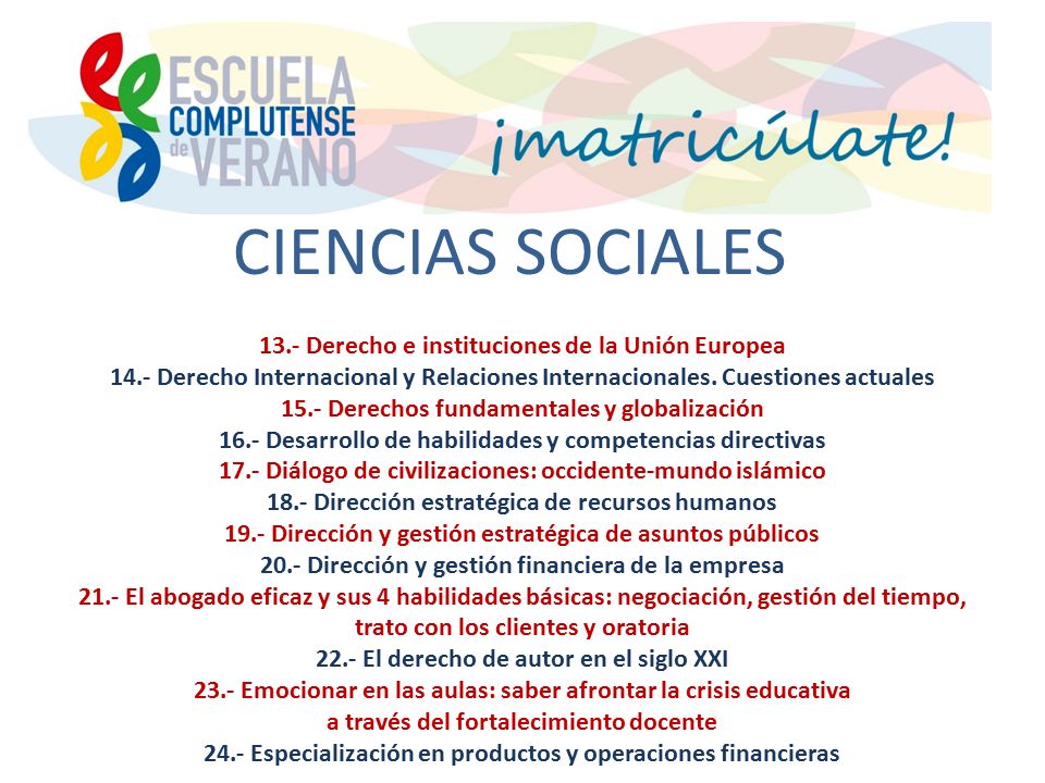 CIENCIAS SOCIALES 13.- Derecho e instituciones de la Unión Europea