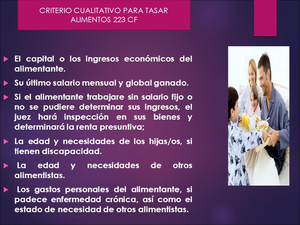 CRITERIO CUALITATIVO PARA TASAR ALIMENTOS 223 CF