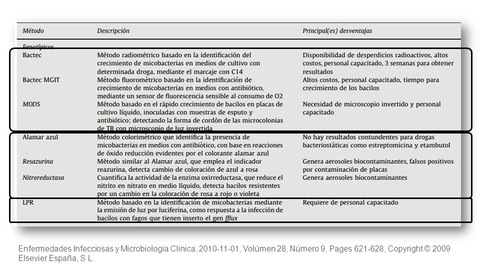 Enfermedades Infecciosas y Microbiologia Clinica, , Volúmen 28, Número 9, Pages , Copyright © 2009 Elsevier España, S.L.