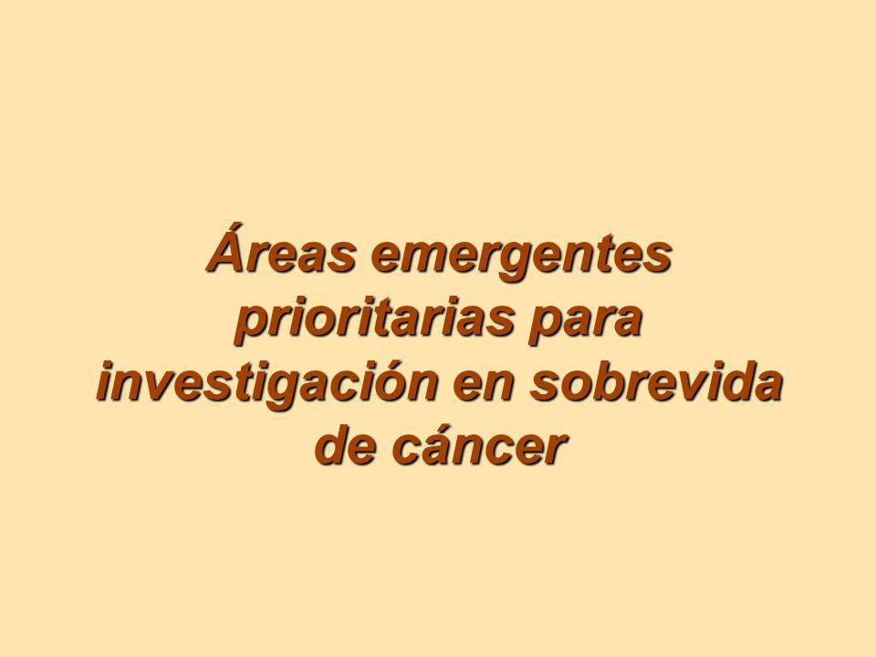 Áreas emergentes prioritarias para investigación en sobrevida de cáncer