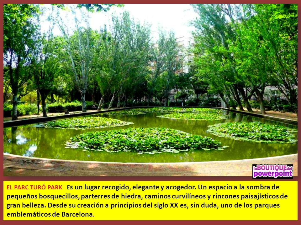EL PARC TURÓ PARK Es un lugar recogido, elegante y acogedor