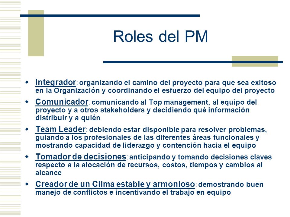 Roles del PM