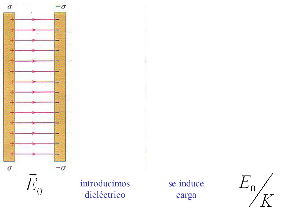 introducimos dieléctrico se induce carga
