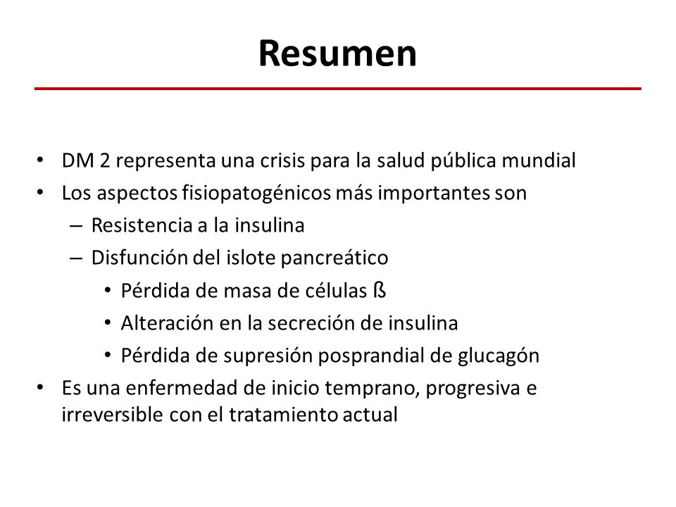Resumen DM 2 representa una crisis para la salud pública mundial