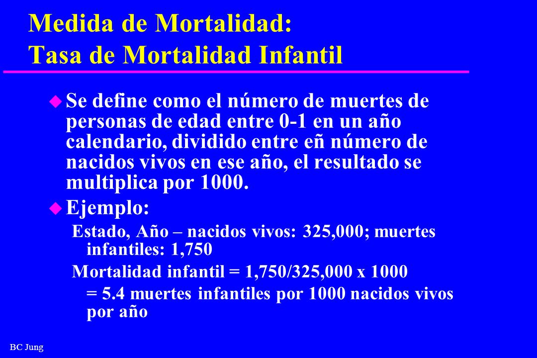 Medida de Mortalidad: Tasa de Mortalidad Infantil
