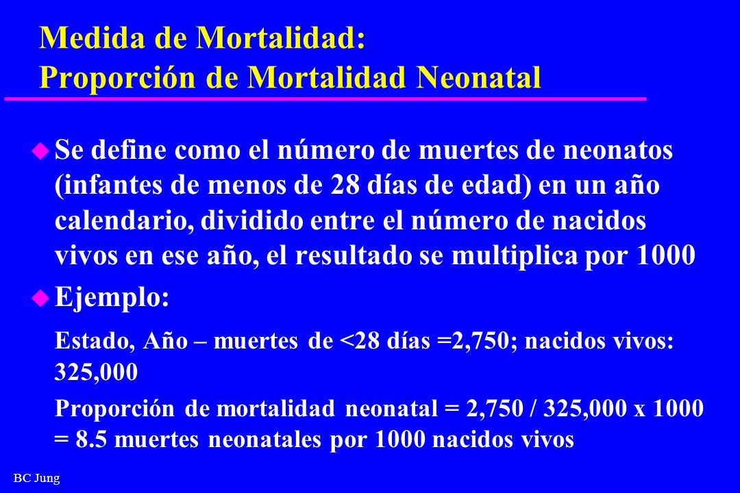 Medida de Mortalidad: Proporción de Mortalidad Neonatal