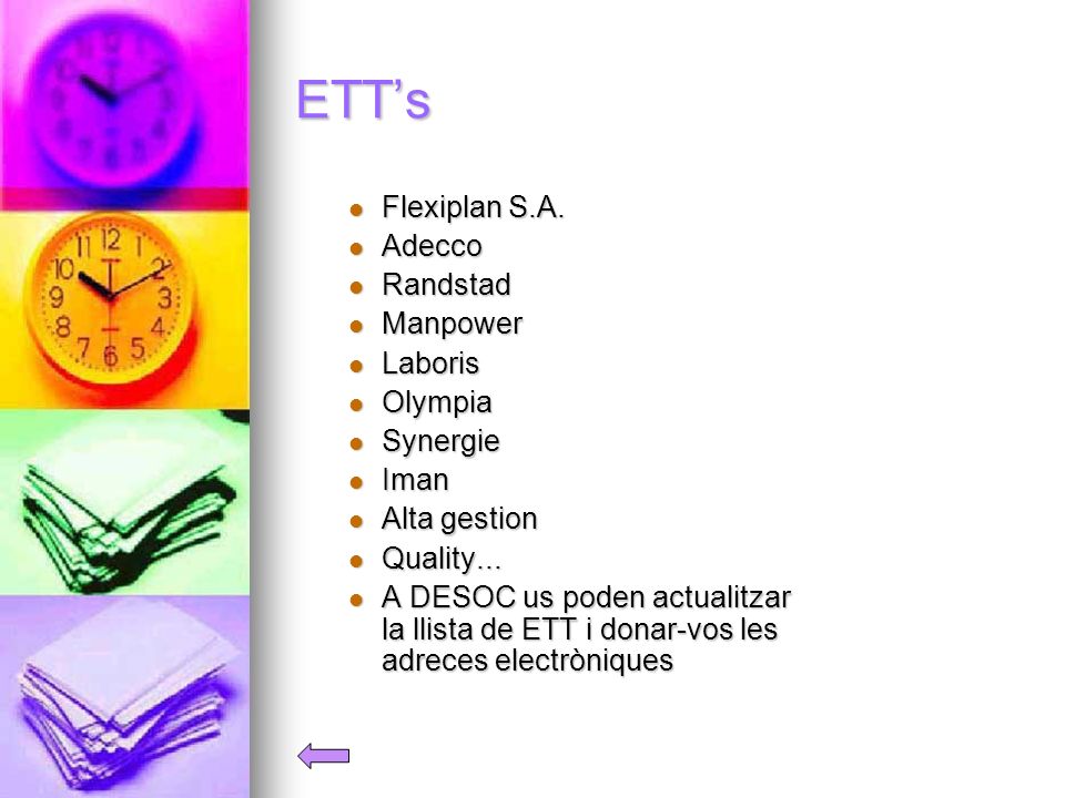 ETT’s Flexiplan S.A. Adecco Randstad Manpower Laboris Olympia Synergie