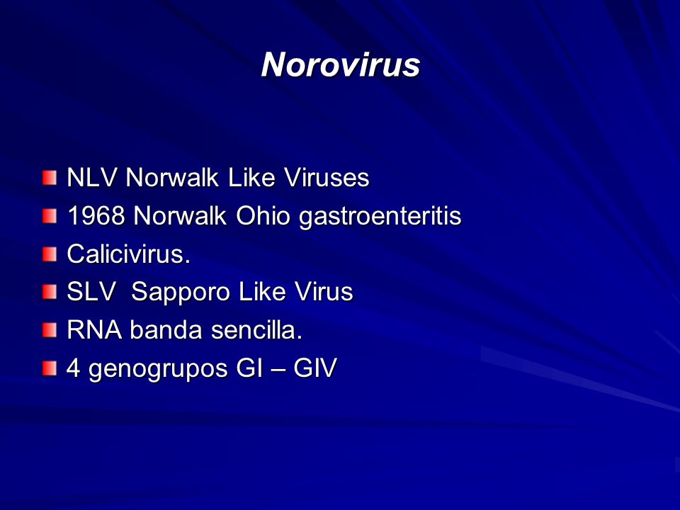 Norovirus NLV Norwalk Like Viruses 1968 Norwalk Ohio gastroenteritis