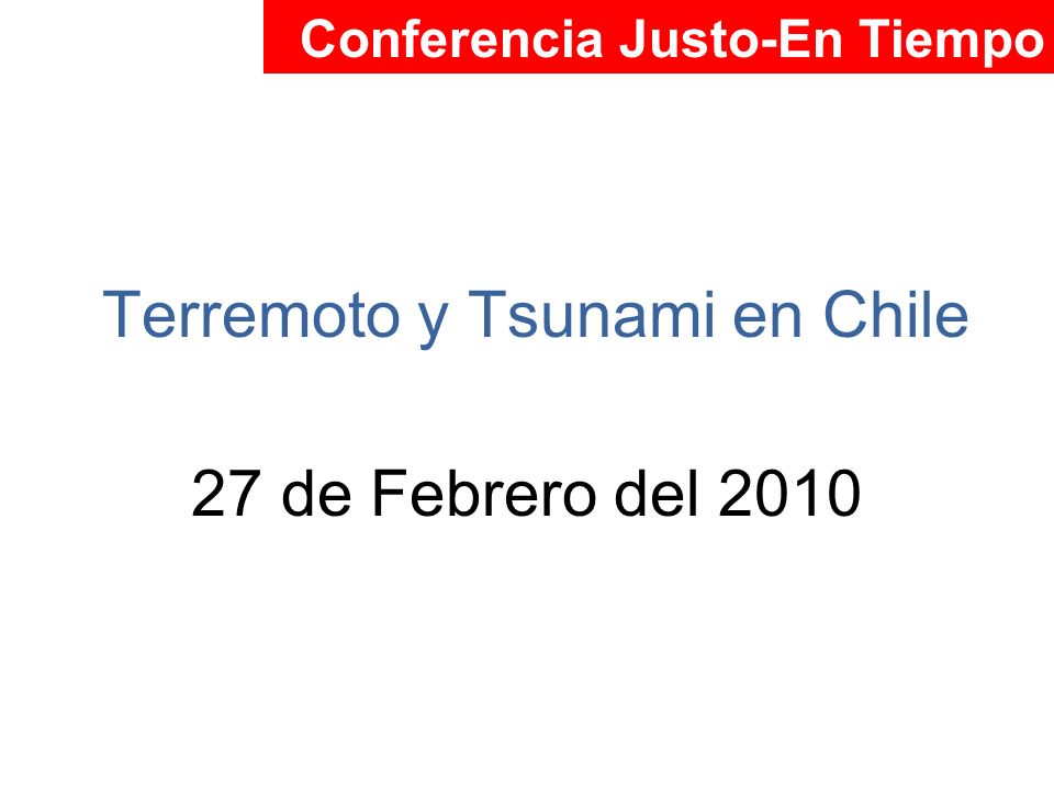 Terremoto y Tsunami en Chile