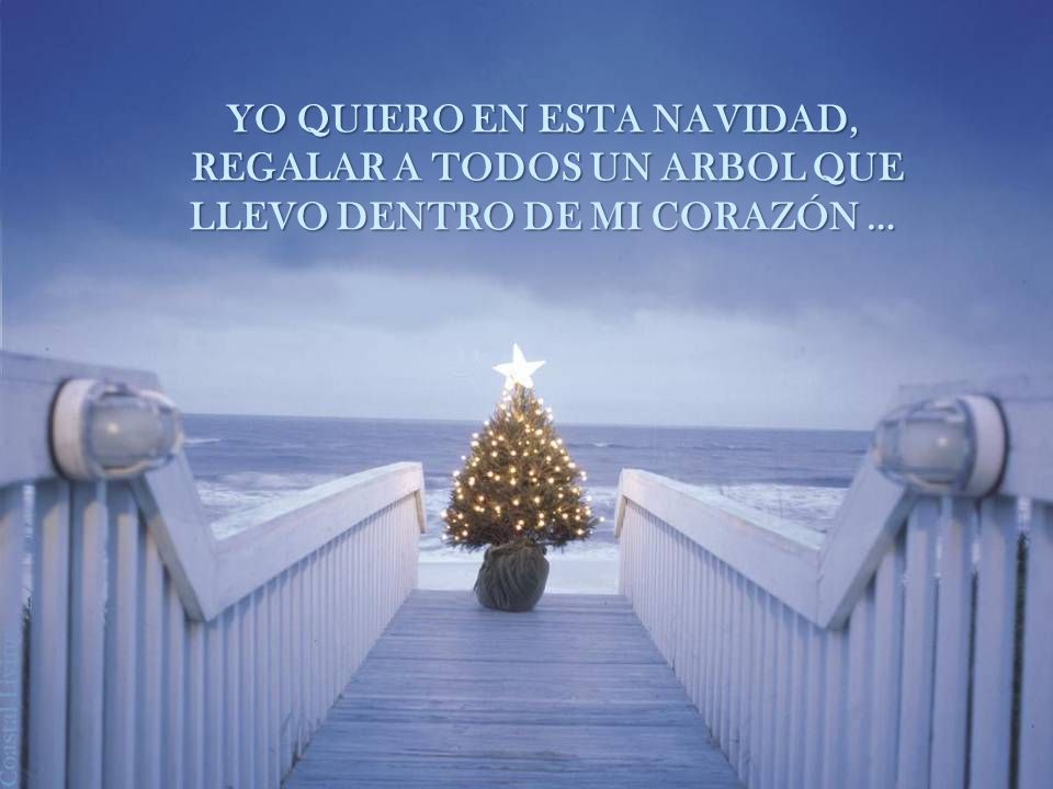 YO QUIERO EN ESTA NAVIDAD, REGALAR A TODOS UN ARBOL QUE