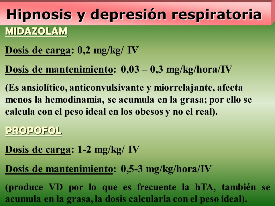 Hipnosis y depresión respiratoria