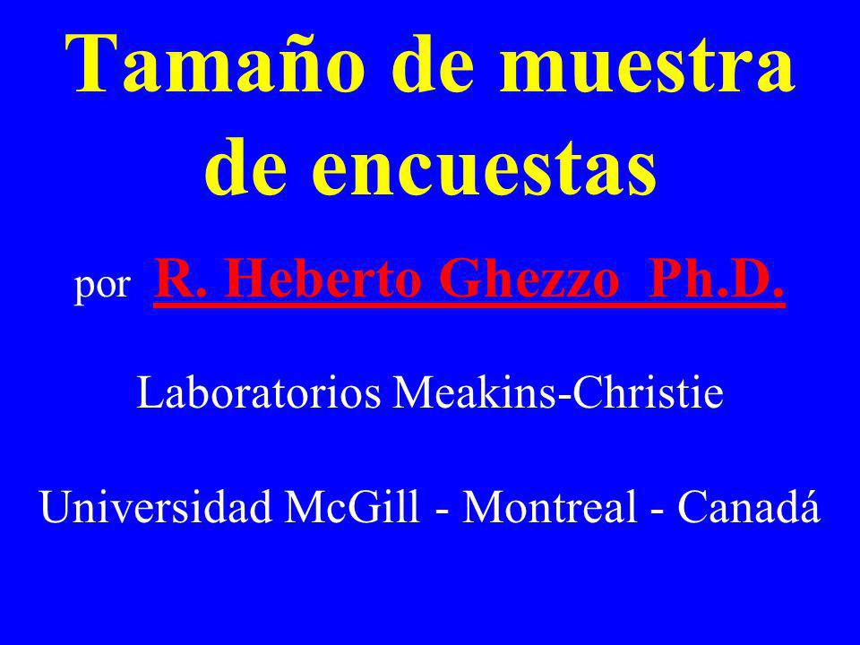 Tamaño de muestra de encuestas