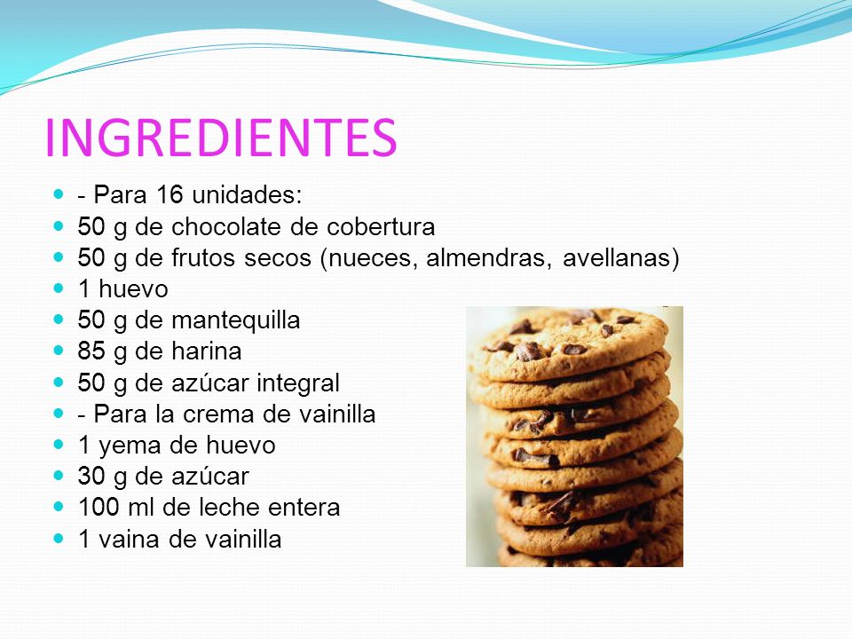 INGREDIENTES - Para 16 unidades: 50 g de chocolate de cobertura