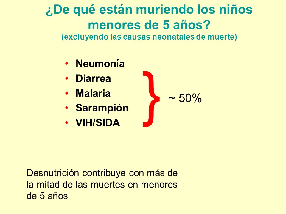¿De qué están muriendo los niños menores de 5 años