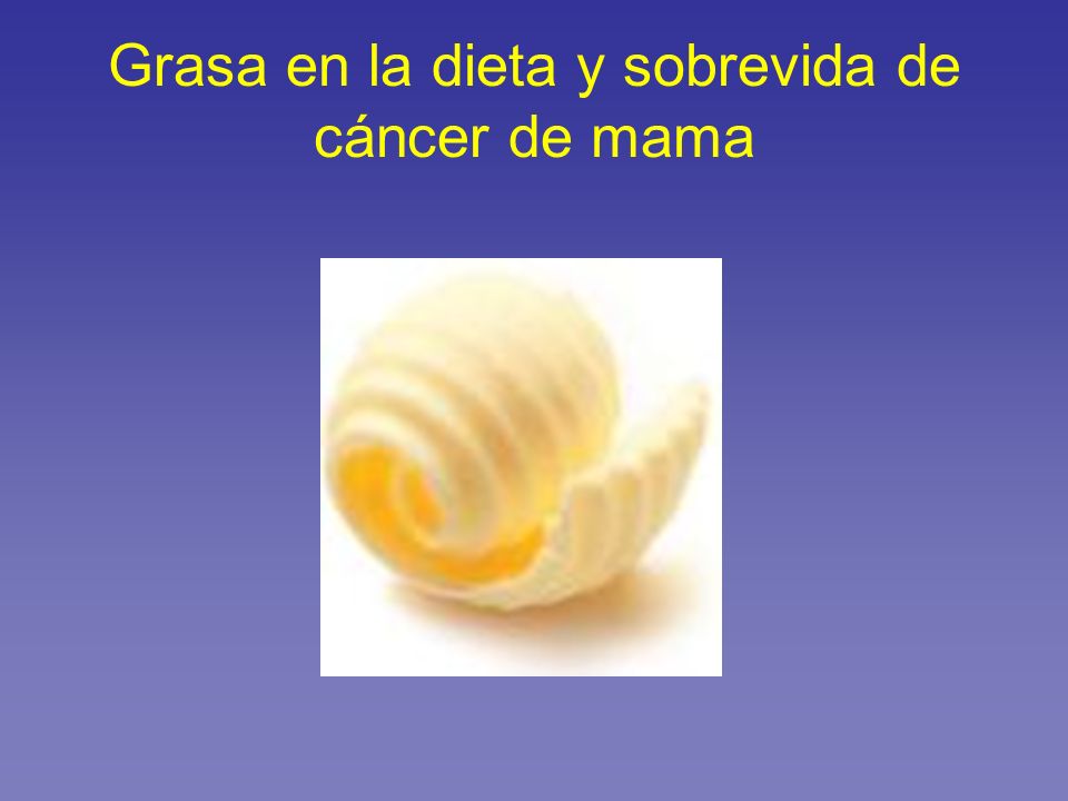 Grasa en la dieta y sobrevida de cáncer de mama